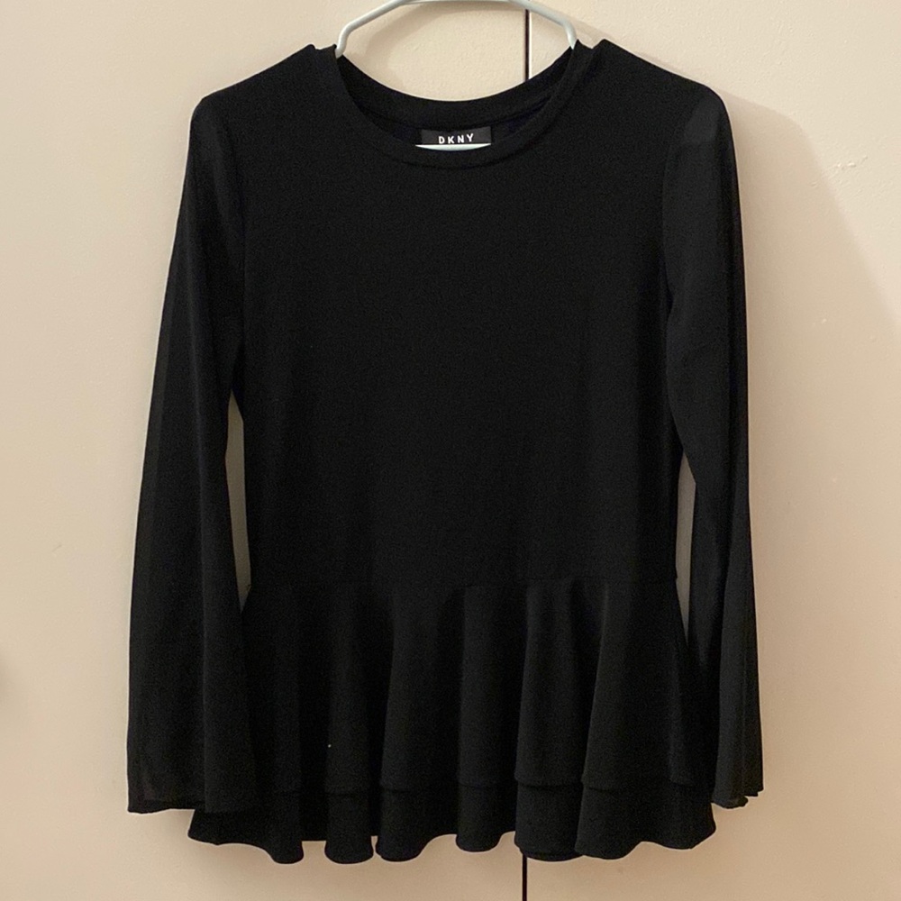 DKNY black long sleeve shirt, XS, very good condition